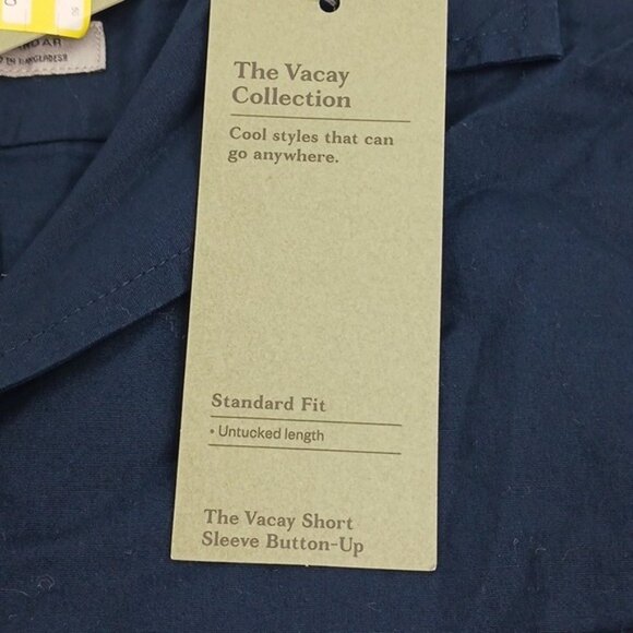 Goodfellow & Co Button Up Shirt Mens Size S Short Sleeve Embroidered Vacay - Picture 4 of 7